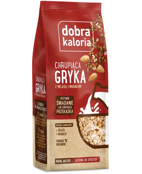 Chrupiąca Gryka z Melasą i Migdałami 100g - Dobra Kaloria