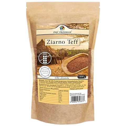 PIĘĆ PRZEMIAN Ziarno teff 1000 g