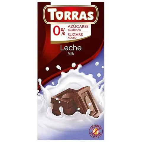 TORRAS Czekolada mleczna bez dodatku cukru 75 g