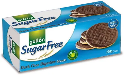 GULLÓN ZERO Ciastka w ciemnej czekoladzie bez cukru 270g