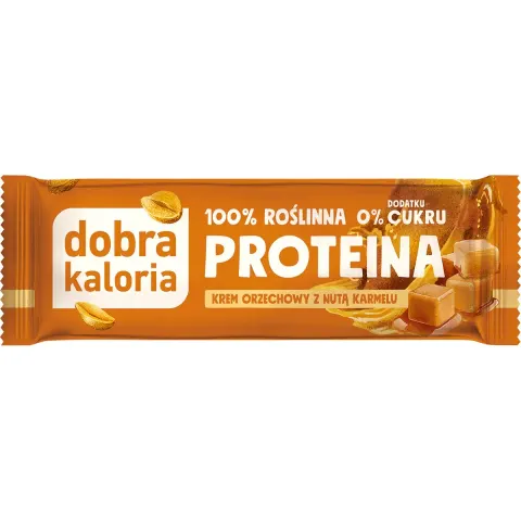 BATON PROTEINOWY KREM ORZECHOWY KARMEL 42G - DOBRA KALORIA