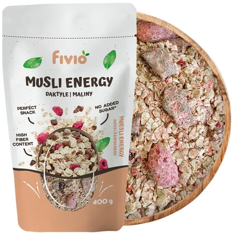 fivio Musli ENERGY daktyle, maliny 400g