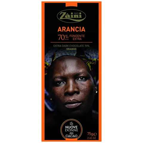 ZAINI Czekolada gorzka 70% kakao z nutą pomarańczy 75g