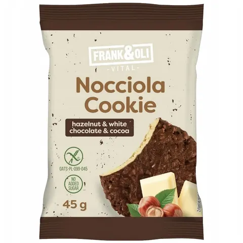 Frank&Oli Ciasteczko miękkie Nocciola biała czekolada 45g