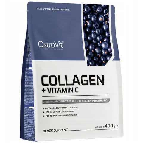 OSTROVIT Kolagen + Witamina C - smak czarna porzeczka (400 g)