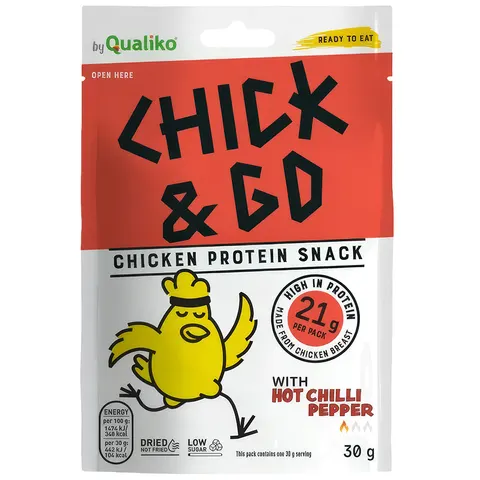 CHICK&GO Suszony kurczak o smaku papryki chili 30g