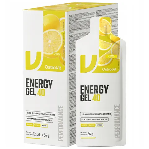 OSTROVIT Energy Gel 40 - cytryna (12 x 66 g)