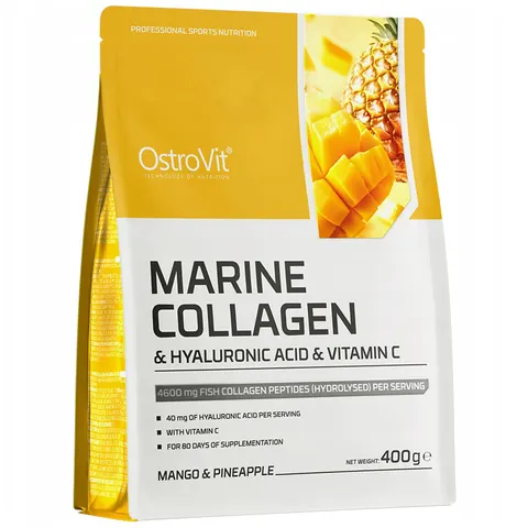 OstroVit Marine Collagen & Hyaluronic acid & Vitamin C 400 g mango-pi