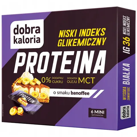 Dobra Kaloria Mini batoniki proteinowe banoffee niskie IG bez cukru 102g