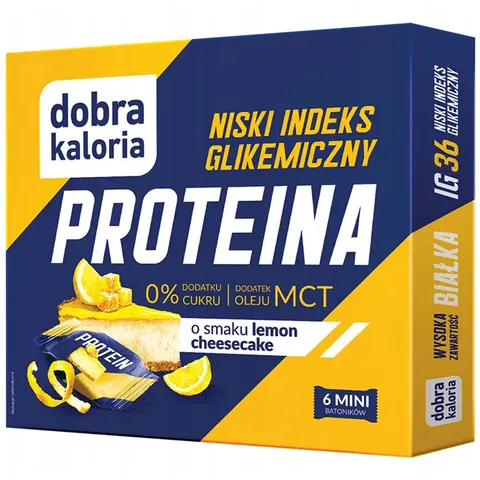 Dobra Kaloria Mini batoniki proteinowe sernik cytrynowy niskie IG 102g
