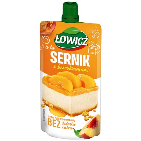 ŁOWICZ Deser a la sernik z brzoskwiniami 100g