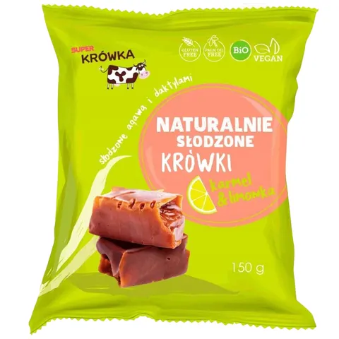 Super Krówka Krówki karmel limonka słodzone daktylem i agawą 150g