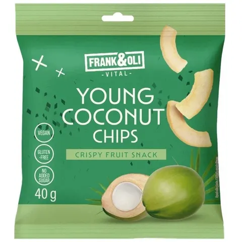Frank&Oli Chipsy z młodego kokosa 40 g