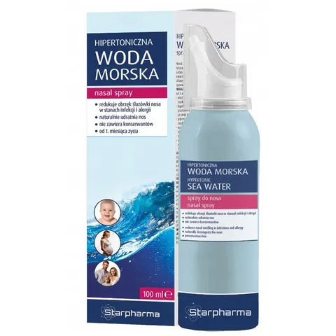 STARPHARMA Hipertoniczna woda morska Spray do nosa, 100 ml