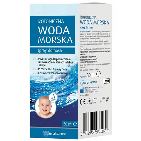 STARPHARMA Izotoniczna woda morska Spray do nosa, 30 ml
