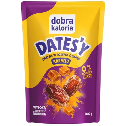 Dobra Kaloria Daktyle w posypce karmelowej bez cukru 100g