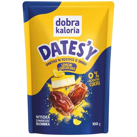 Dobra Kaloria Daktyle w posypce lemon cheesecake bez cukru 100g