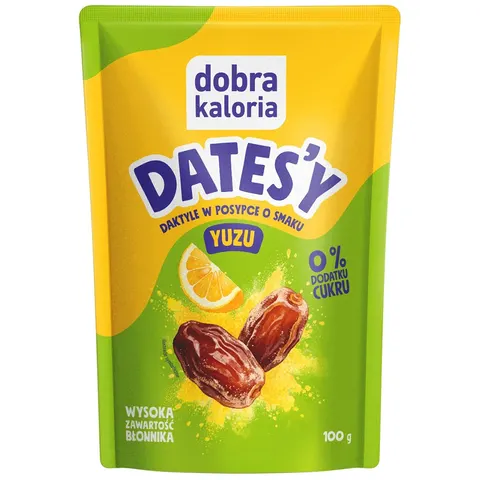 Dobra Kaloria Daktyle w posypce yuzu bez cukru 100g
