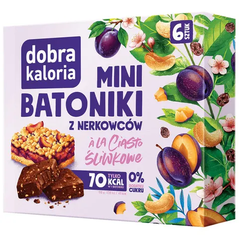 Dobra Kaloria Mini batoniki z nerkowców à la ciasto śliwkowe bdc 102g