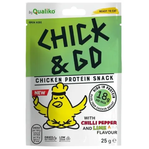 CHICK&GO Suszony kurczak o smaku chilli i limonki 25g