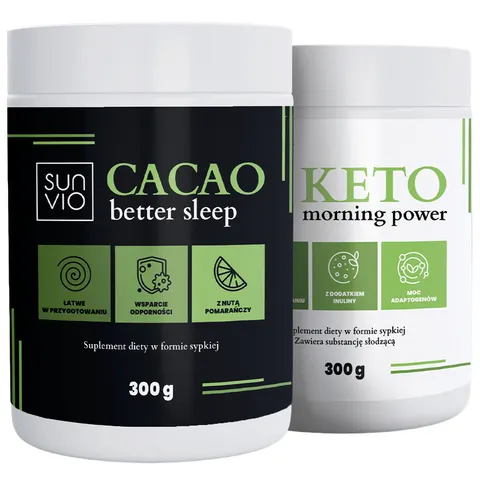 SunVio Cacao better sleep 300g + Keto morning power 300g