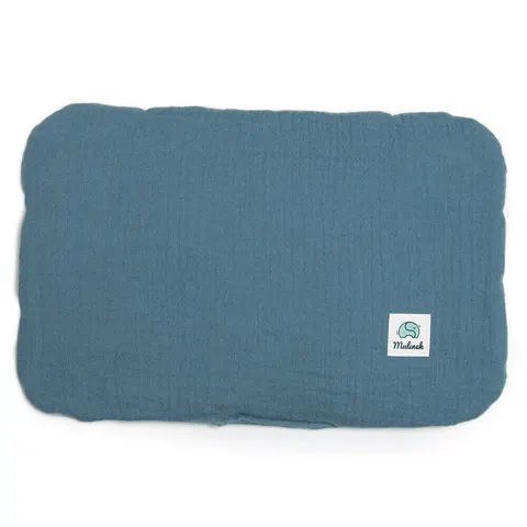 Poduszka niemowlęca muślinowa GOTS 20x30 jeans