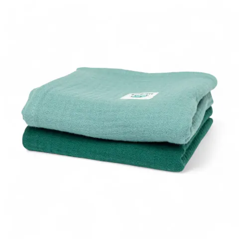 Pieluszki muślinowe 2 pack GOTS | 2 szt | 50x50 cm | eukaliptus - butelkowa zieleń