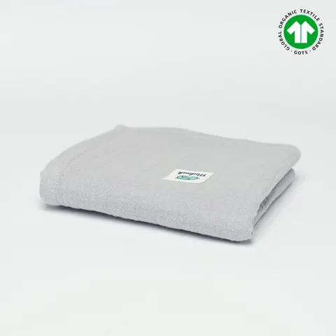 Pielucha pieluszka muślinowa 50x50 GOTS szara
