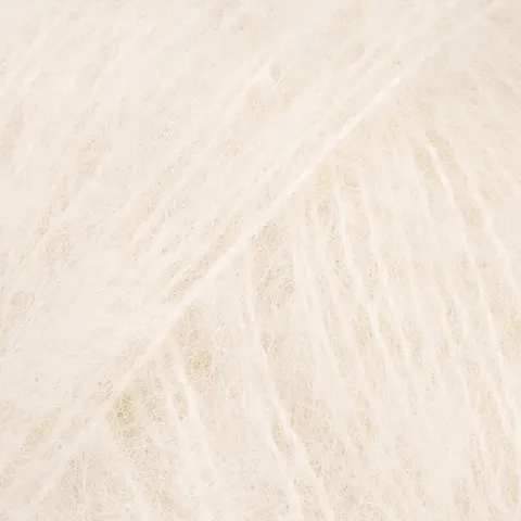 Włóczka DROPS Brushed Alpaca Silk 01 - ecru