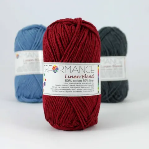 Włóczka PERFORMANCE Linen Blend 22 - bordowy