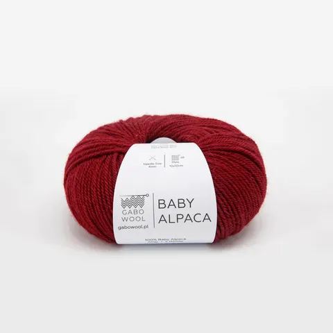 Włóczka GABO WOOL Baby Alpaca 2055 - czerwień