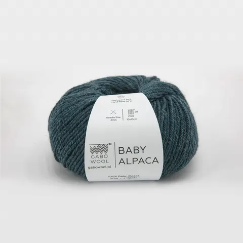 Włóczka GABO WOOL Baby Alpaca 1979 - morska zieleń