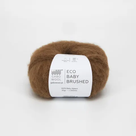 Włóczka GABO WOOL Eco Baby Brushed 1301 - brąz