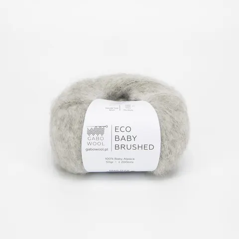 Włóczka GABO WOOL Eco Baby Brushed 1305 - jasny szary