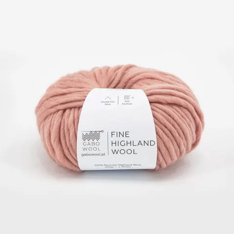 Włóczka GABO WOOL Fine Highland Wool 8384 - łososiowy