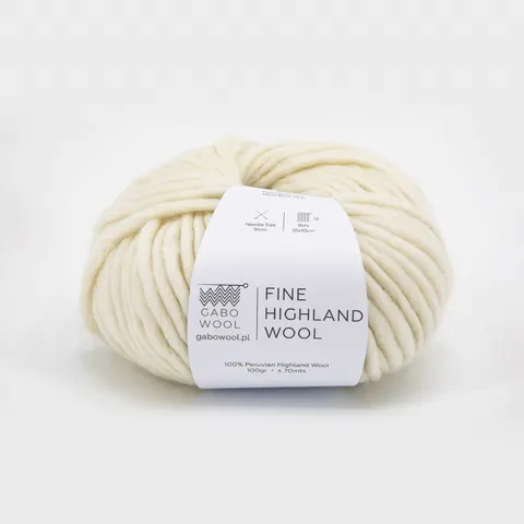 Włóczka GABO WOOL Fine Highland Wool 100 - naturalny