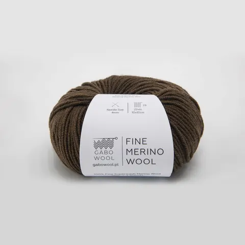 Włóczka GABO WOOL Fine Merino Wool 3249 - czekolada