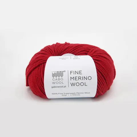 Włóczka GABO WOOL Fine Merino Wool 6569 - czerwień