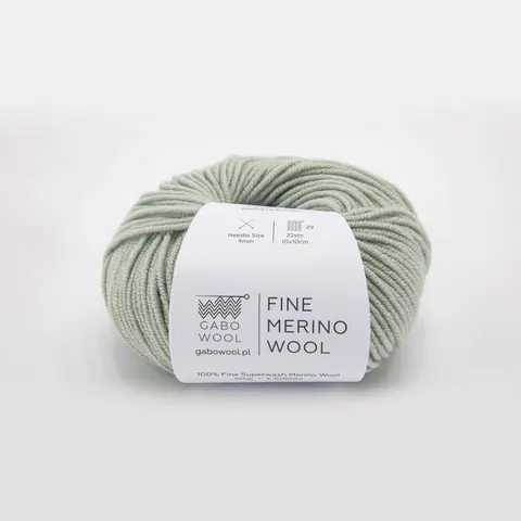 Włóczka GABO WOOL Fine Merino Wool 8562 - szałwia