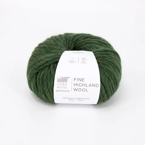 Włóczka GABO WOOL Fine Highland Wool 287 - leśny