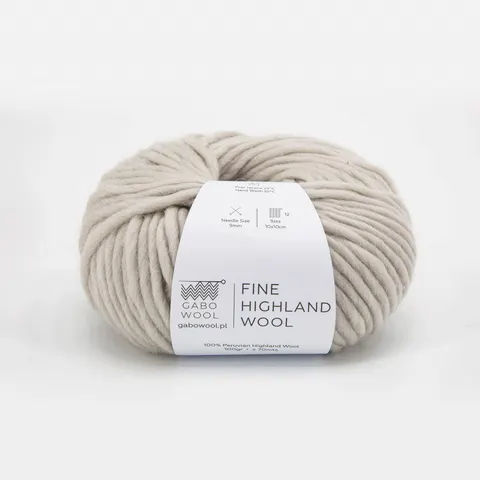 Włóczka GABO WOOL Fine Highland Wool 8412 - migdałowy