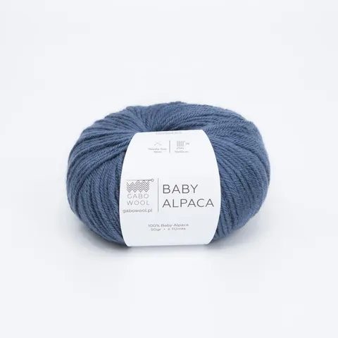 Włóczka GABO WOOL Baby Alpaca 1304 - szaro-niebieski