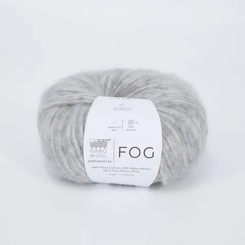 Włóczka GABO WOOL Fog 6546 - jasny szary