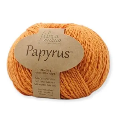 Włóczka Fibra Natura Papyrus 31 - pomarańczowy