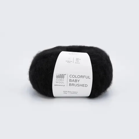 GABO WOOL Colorful Baby Brushed 500 - czerń