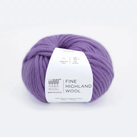Włóczka GABO WOOL Fine Highland Wool 2818 - lawenda