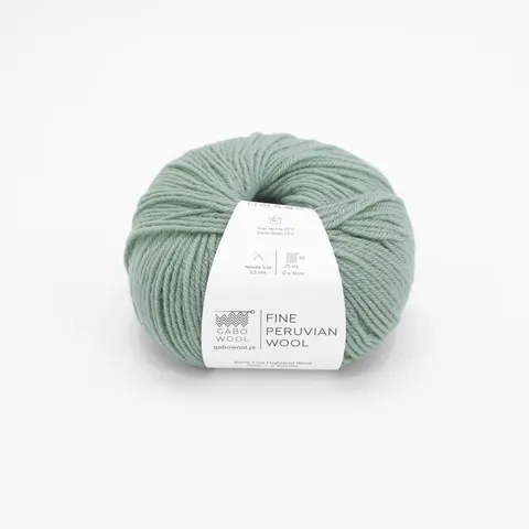 Włóczka GABO WOOL Fine Peruvian Wool 8268 - ciemna szałwia