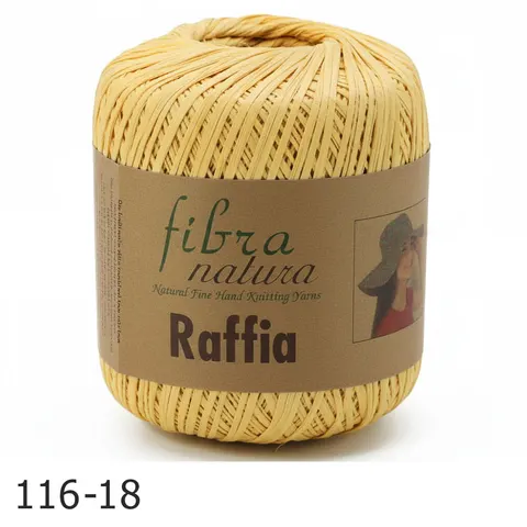 Przędza Fibra Natura Raffia 18 - żółty