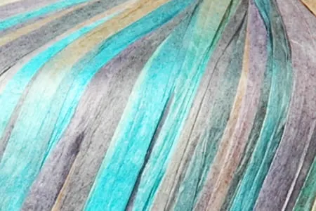 Przędza Fibra Natura Raffia Multi M14 - szary/błękit