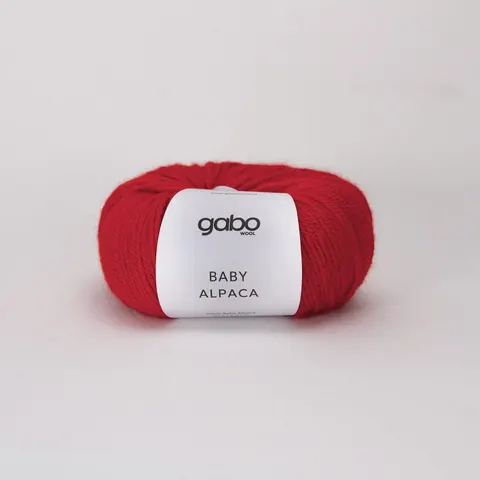 Włóczka GABO WOOL Baby Alpaca 1301 - szkarłatna czerwień